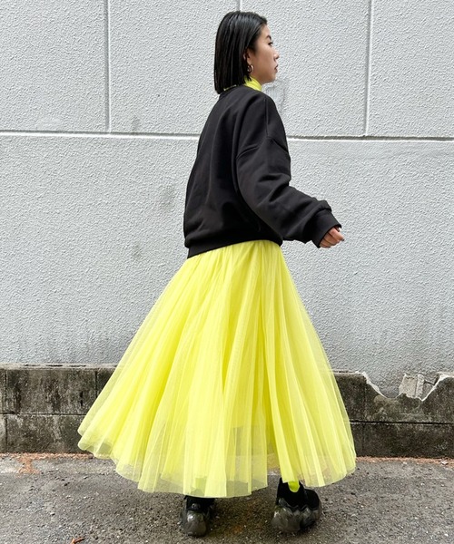 Narcissus（ナルシス）の「【Narcissus】プリーツシアースカート（スカート・レディース・ライム/ブルー・FREE）」の18枚目の写真