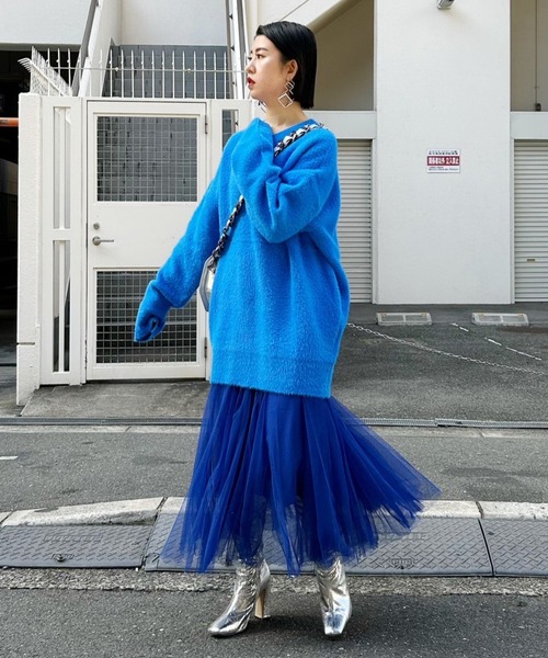 Narcissus（ナルシス）の「【Narcissus】プリーツシアースカート（スカート・レディース・ライム/ブルー・FREE）」の21枚目の写真