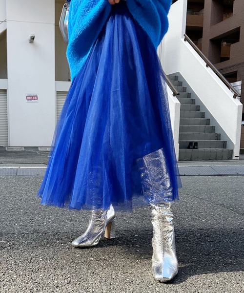 Narcissus（ナルシス）の「【Narcissus】プリーツシアースカート（スカート・レディース・ライム/ブルー・FREE）」の22枚目の写真