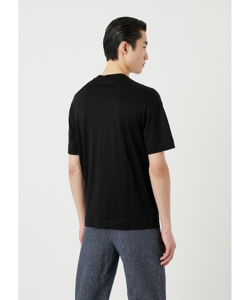 EMPORIO ARMANI(エンポリオアルマーニ)の「【エンポリオ アルマーニ】Tシャツ テンセル混紡ジャージー シグネチャーロゴ刺繍(Tシャツ/カットソー・メンズ・ブラック/ホワイト系その他/チャコールグレー・SMALL/MEDIUM/LARGE/X-LARGE/XX-LARGE/X-SMALL)」の5枚目の写真