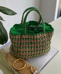【WEB限定】サテンリボン編み込みトート