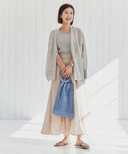 coen（コーエン）の「2WAYニットトートバッグ（トートバッグ・レディース・ブラック/ライトブルー・FREE）」の6枚目の写真