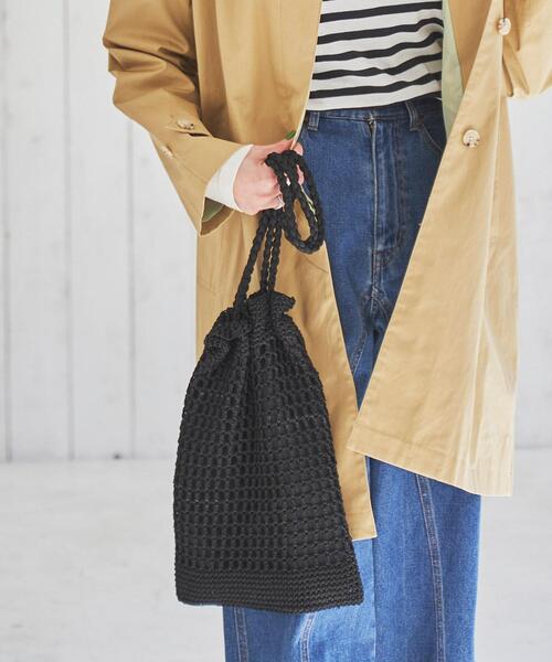 coen（コーエン）の「2WAYニットトートバッグ（トートバッグ・レディース・ブラック/ライトブルー・FREE）」の8枚目の写真
