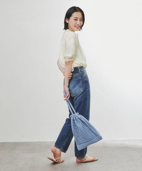 coen（コーエン）の「2WAYニットトートバッグ（トートバッグ・レディース・ブラック/ライトブルー・FREE）」の15枚目の写真