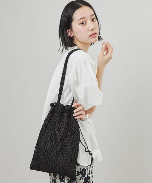 coen（コーエン）の「2WAYニットトートバッグ（トートバッグ・レディース・ブラック/ライトブルー・FREE）」の16枚目の写真