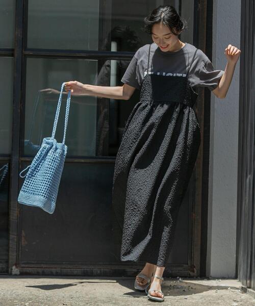 coen（コーエン）の「2WAYニットトートバッグ（トートバッグ・レディース・ブラック/ライトブルー・FREE）」の21枚目の写真