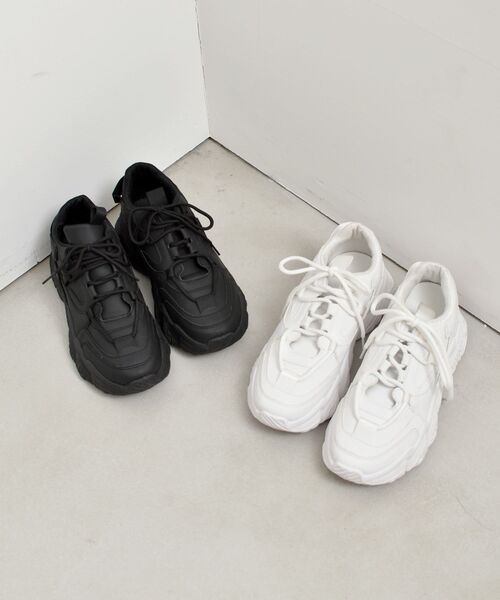 ems excite(エムズエキサイト)の「ダッドスニーカー(スニーカー・レディース・ブラック/ナチュラル・MEDIUM/LARGE)」の5枚目の写真