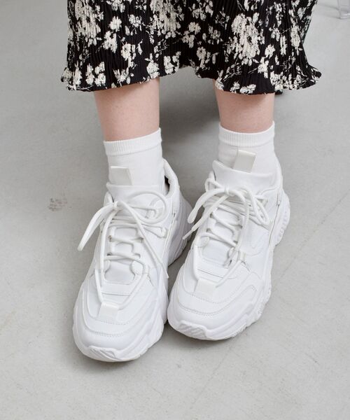 ems excite(エムズエキサイト)の「ダッドスニーカー(スニーカー・レディース・ブラック/ナチュラル・MEDIUM/LARGE)」の3枚目の写真