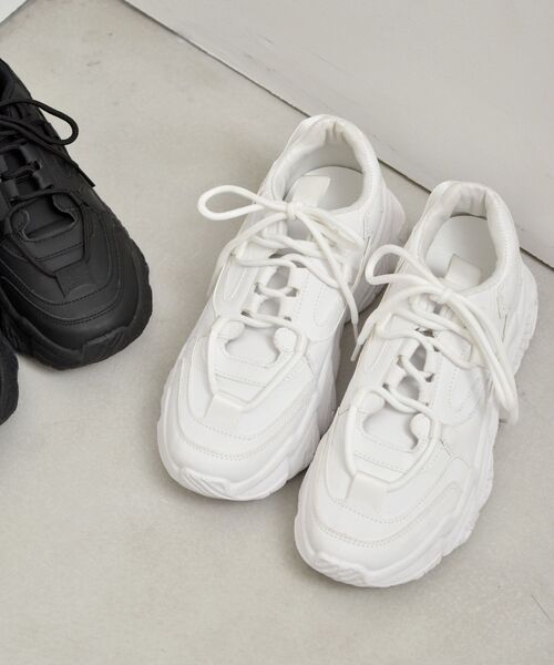 ems excite(エムズエキサイト)の「ダッドスニーカー(スニーカー・レディース・ブラック/ナチュラル・MEDIUM/LARGE)」の9枚目の写真