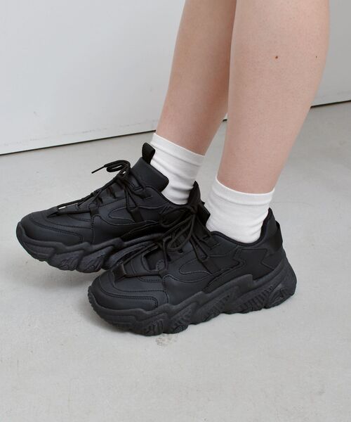 ems excite(エムズエキサイト)の「ダッドスニーカー(スニーカー・レディース・ブラック/ナチュラル・MEDIUM/LARGE)」の6枚目の写真