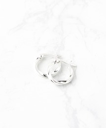 【SILVER925】15ｍｍデザインフープピアス
