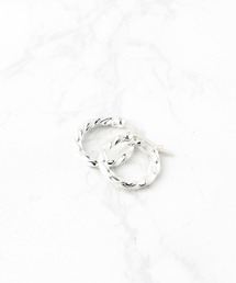 【SILVER925】15ｍｍデザインフープピアス