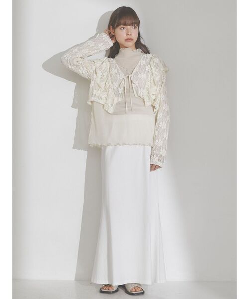 merry jenny(メリージェニー)の「flare cotton skirt(スカート・レディース・ブラック/オフホワイト/オレンジ・FREE)」の8枚目の写真