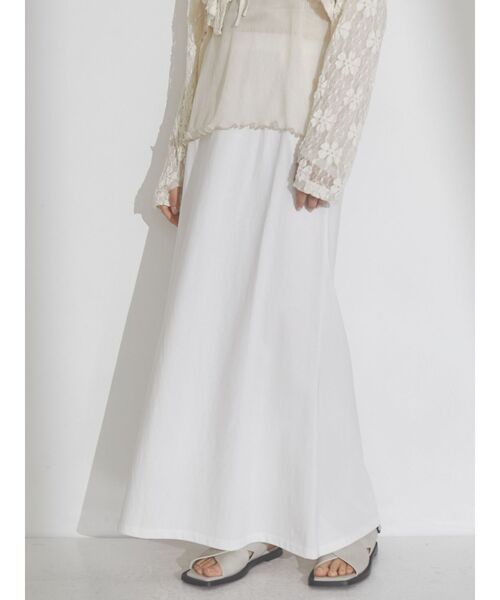 merry jenny(メリージェニー)の「flare cotton skirt(スカート・レディース・ブラック/オフホワイト/オレンジ・FREE)」の6枚目の写真