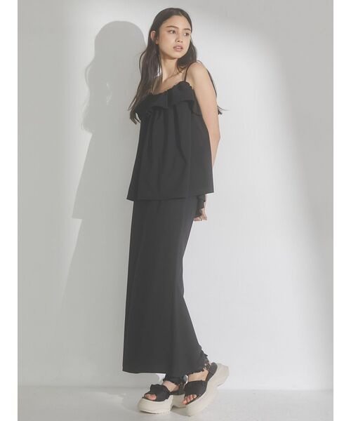 merry jenny(メリージェニー)の「flare cotton skirt(スカート・レディース・ブラック/オフホワイト/オレンジ・FREE)」の4枚目の写真