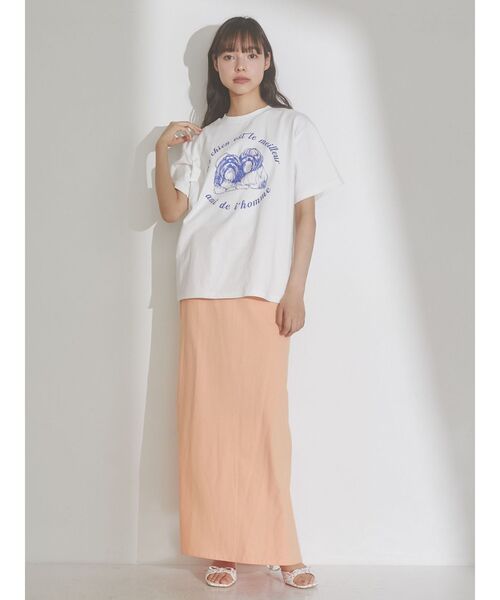 merry jenny(メリージェニー)の「flare cotton skirt(スカート・レディース・ブラック/オフホワイト/オレンジ・FREE)」の15枚目の写真