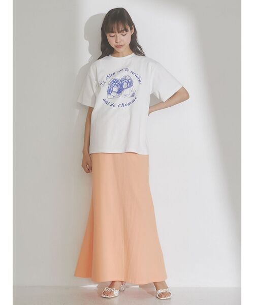 merry jenny(メリージェニー)の「flare cotton skirt(スカート・レディース・ブラック/オフホワイト/オレンジ・FREE)」の16枚目の写真