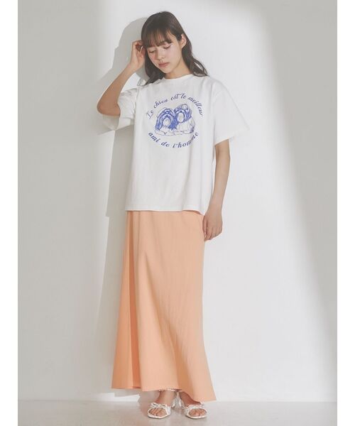 merry jenny(メリージェニー)の「flare cotton skirt(スカート・レディース・ブラック/オフホワイト/オレンジ・FREE)」の17枚目の写真