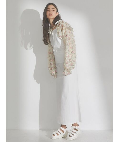 merry jenny(メリージェニー)の「flare cotton skirt(スカート・レディース・ブラック/オフホワイト/オレンジ・FREE)」の20枚目の写真