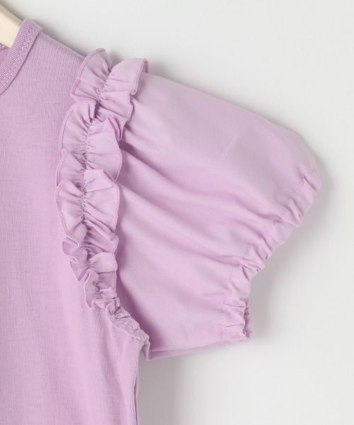 by LOVEiT(バイラビット)の「肩フリルTブラウス(Tシャツ/カットソー・キッズ・ライム/ラベンダー/オフホワイト・130cm/160cm/150cm/120cm/140cm)」の9枚目の写真