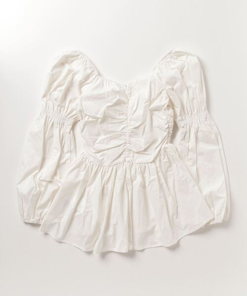a:mure(アミュール)の「カシュクールブラウス(シャツ/ブラウス・レディース・ホワイト/ベージュ/ブラック・F)」の5枚目の写真