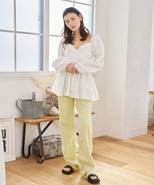 a:mure(アミュール)の「カシュクールブラウス(シャツ/ブラウス・レディース・ホワイト/ベージュ/ブラック・F)」の11枚目の写真