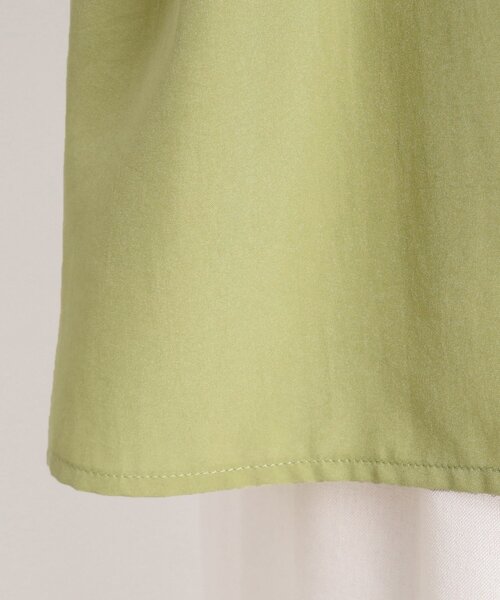 DRESKIP（ドレスキップ）の「◆【着映え＆体型カバー】スタンドネック 袖プリ－ツブラウス（シャツ/ブラウス・レディース・ブラック/ナチュラル/黄緑系・02/03/04）」の18枚目の写真