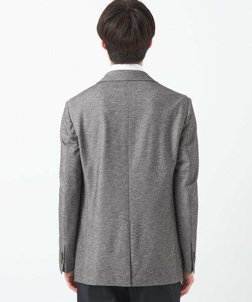 green label relaxing（グリーンレーベルリラクシング）の「ポリエステル ジャージ カノコ 2B ジャケット -ウォッシャブル・ストレッチ・防シワ・吸水速乾-（テーラードジャケット・メンズ・ネイビー/グレー/ロイヤルブルー・XS/S/M/L/XL）」の7枚目の写真