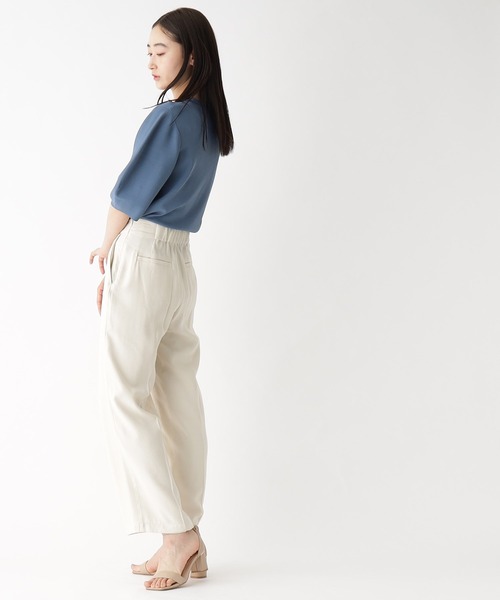 OPAQUE.CLIP（オペークドットクリップ）の「◆アイスタッチ パフスリーブニット【UV/接触冷感/アンチピリング/洗濯機洗い可】（ニット/セーター・レディース・ライトブルー/ブラック/ブラウン系その他5/ホワイト系/キャメル/ピンク系/ライトグレー系7/黄緑系・34/36/38/40/42）」の20枚目の写真