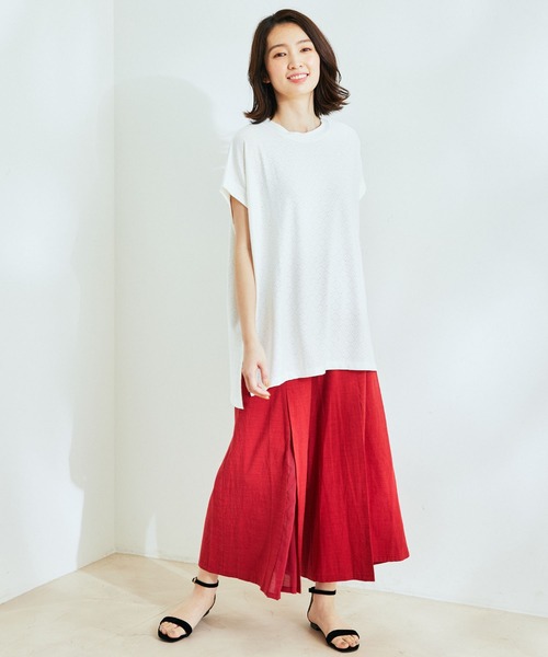 Jayro(ジャイロ)の「カットオーバーレースビッグTシャツ(Tシャツ/カットソー・レディース・グレー系その他/ライトグリーン/ホワイト系その他・M)」の6枚目の写真