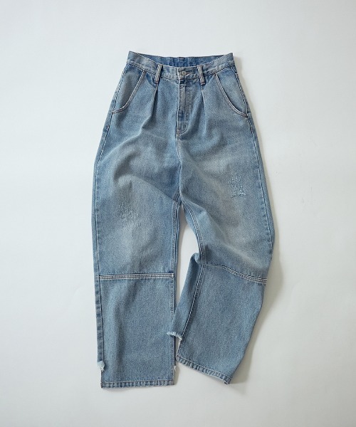 【定番】【大人気】YENN タックワイドデニムパンツ（デニムパンツ）｜YENN（イエン）