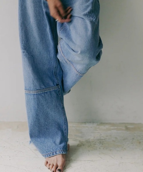 【定番】【大人気】YENN タックワイドデニムパンツ（デニムパンツ）｜YENN（イエン）