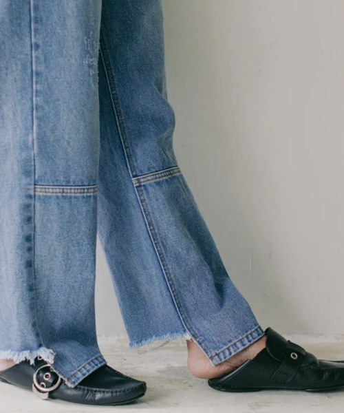 【定番】【大人気】YENN タックワイドデニムパンツ（デニムパンツ）｜YENN（イエン）