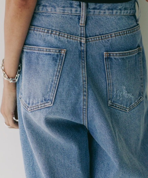 【定番】【大人気】YENN タックワイドデニムパンツ（デニムパンツ）｜YENN（イエン）