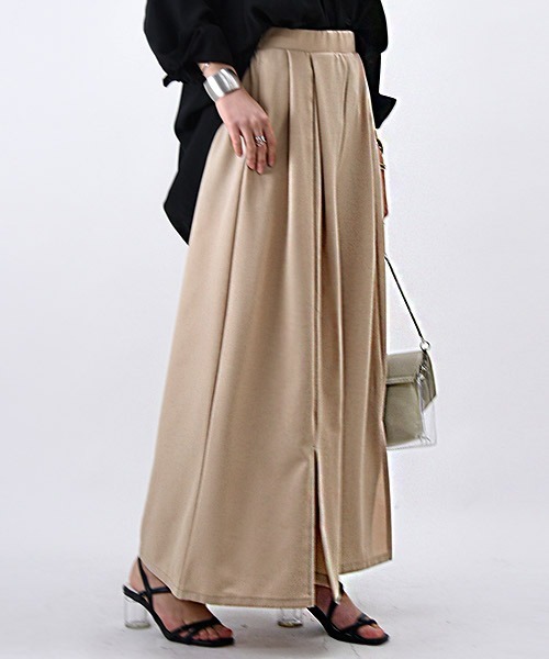 and it_(アンドイット)の「リネンライクスリット入りスカーチョ(その他パンツ・レディース・ライトグリーン/ブラック/キャメル/ベージュ・M/L)」の12枚目の写真