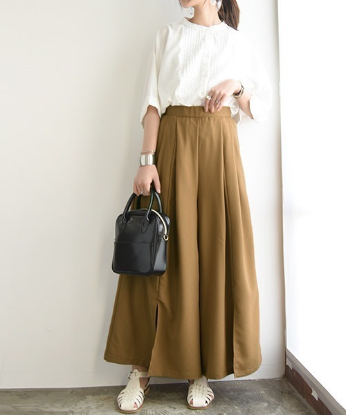 and it_(アンドイット)の「リネンライクスリット入りスカーチョ(その他パンツ・レディース・ライトグリーン/ブラック/キャメル/ベージュ・M/L)」の15枚目の写真