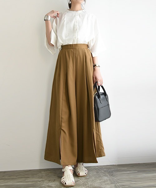 and it_(アンドイット)の「リネンライクスリット入りスカーチョ(その他パンツ・レディース・ライトグリーン/ブラック/キャメル/ベージュ・M/L)」の16枚目の写真