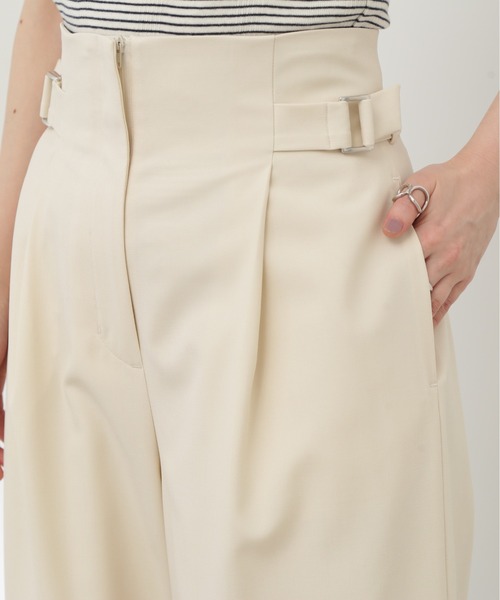 N.(N. Natural Beauty Basic)(エヌエヌナチュラルビューティーベーシック)の「【S Size Line】◆サイドバックルハイウエストパンツ(スラックス・レディース・オフホワイト/ブルーグレー・SMALL/MEDIUM)」の8枚目の写真