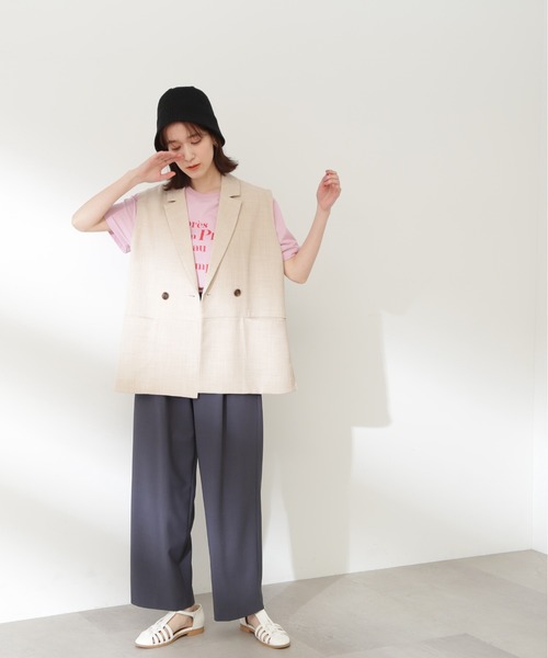 N.(N. Natural Beauty Basic)(エヌエヌナチュラルビューティーベーシック)の「【S Size Line】◆サイドバックルハイウエストパンツ(スラックス・レディース・オフホワイト/ブルーグレー・SMALL/MEDIUM)」の13枚目の写真