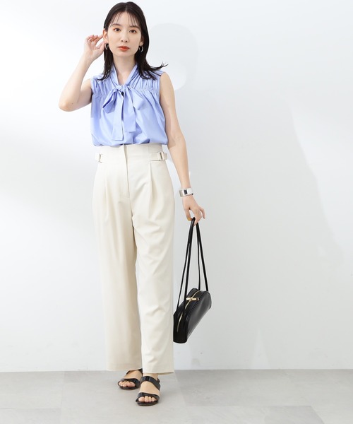 N.(N. Natural Beauty Basic)(エヌエヌナチュラルビューティーベーシック)の「【S Size Line】◆サイドバックルハイウエストパンツ(スラックス・レディース・オフホワイト/ブルーグレー・SMALL/MEDIUM)」の17枚目の写真