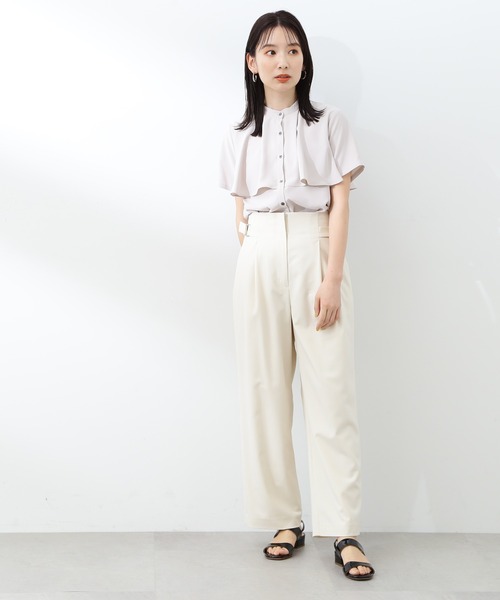 N.(N. Natural Beauty Basic)(エヌエヌナチュラルビューティーベーシック)の「【S Size Line】◆サイドバックルハイウエストパンツ(スラックス・レディース・オフホワイト/ブルーグレー・SMALL/MEDIUM)」の18枚目の写真