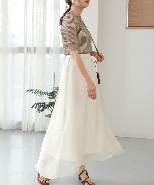 Bab(バブ)の「ストライプニットトップス(Tシャツ/カットソー・レディース・ブラック/ブラウン/グリーン・FREE)」の21枚目の写真