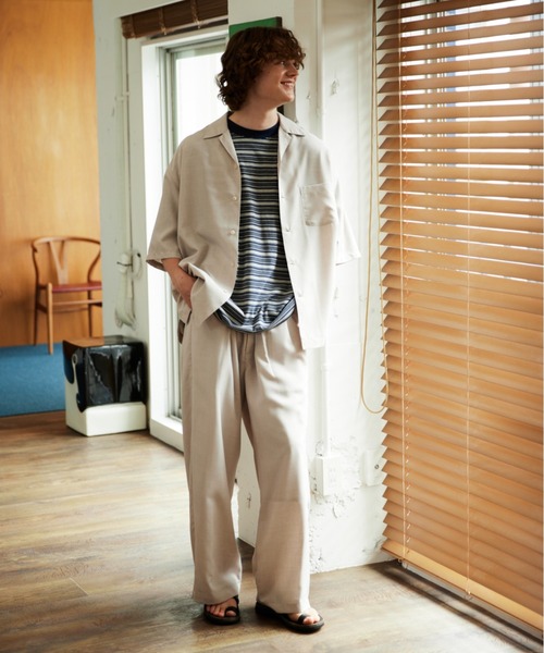 YOEL（ヨエル）の「YOEL -  tech linen S/S shirt（シャツ/ブラウス・メンズ・グレイッシュベージュ/ライトグリーン/ブルー/アッシュブラウン・SMALL/MEDIUM/LARGE）」の11枚目の写真