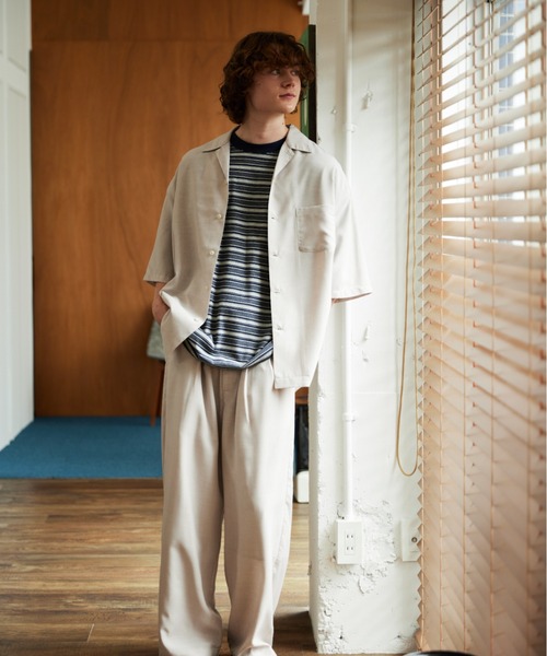 YOEL（ヨエル）の「YOEL -  tech linen S/S shirt（シャツ/ブラウス・メンズ・グレイッシュベージュ/ライトグリーン/ブルー/アッシュブラウン・SMALL/MEDIUM/LARGE）」の12枚目の写真