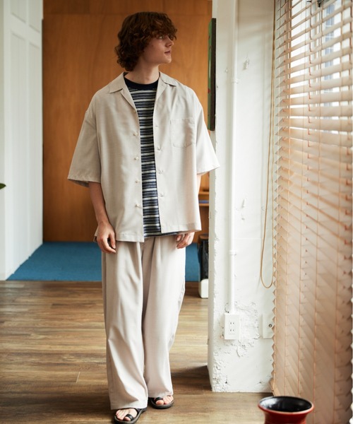 YOEL（ヨエル）の「YOEL -  tech linen S/S shirt（シャツ/ブラウス・メンズ・グレイッシュベージュ/ライトグリーン/ブルー/アッシュブラウン・SMALL/MEDIUM/LARGE）」の13枚目の写真