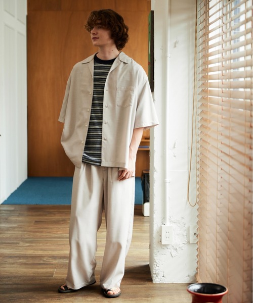 YOEL（ヨエル）の「YOEL -  tech linen S/S shirt（シャツ/ブラウス・メンズ・グレイッシュベージュ/ライトグリーン/ブルー/アッシュブラウン・SMALL/MEDIUM/LARGE）」の14枚目の写真