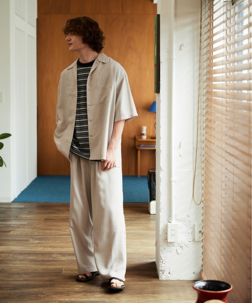 YOEL（ヨエル）の「YOEL -  tech linen S/S shirt（シャツ/ブラウス・メンズ・グレイッシュベージュ/ライトグリーン/ブルー/アッシュブラウン・SMALL/MEDIUM/LARGE）」の15枚目の写真