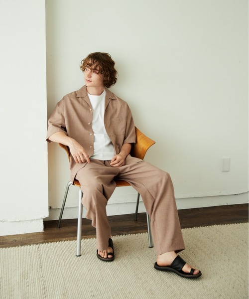 YOEL（ヨエル）の「YOEL -  tech linen S/S shirt（シャツ/ブラウス・メンズ・グレイッシュベージュ/ライトグリーン/ブルー/アッシュブラウン・SMALL/MEDIUM/LARGE）」の16枚目の写真