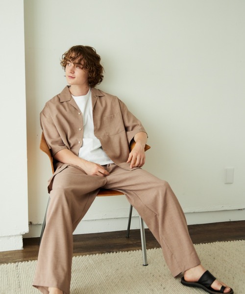 YOEL（ヨエル）の「YOEL -  tech linen S/S shirt（シャツ/ブラウス・メンズ・グレイッシュベージュ/ライトグリーン/ブルー/アッシュブラウン・SMALL/MEDIUM/LARGE）」の17枚目の写真