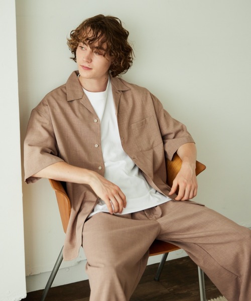 YOEL（ヨエル）の「YOEL -  tech linen S/S shirt（シャツ/ブラウス・メンズ・グレイッシュベージュ/ライトグリーン/ブルー/アッシュブラウン・SMALL/MEDIUM/LARGE）」の18枚目の写真